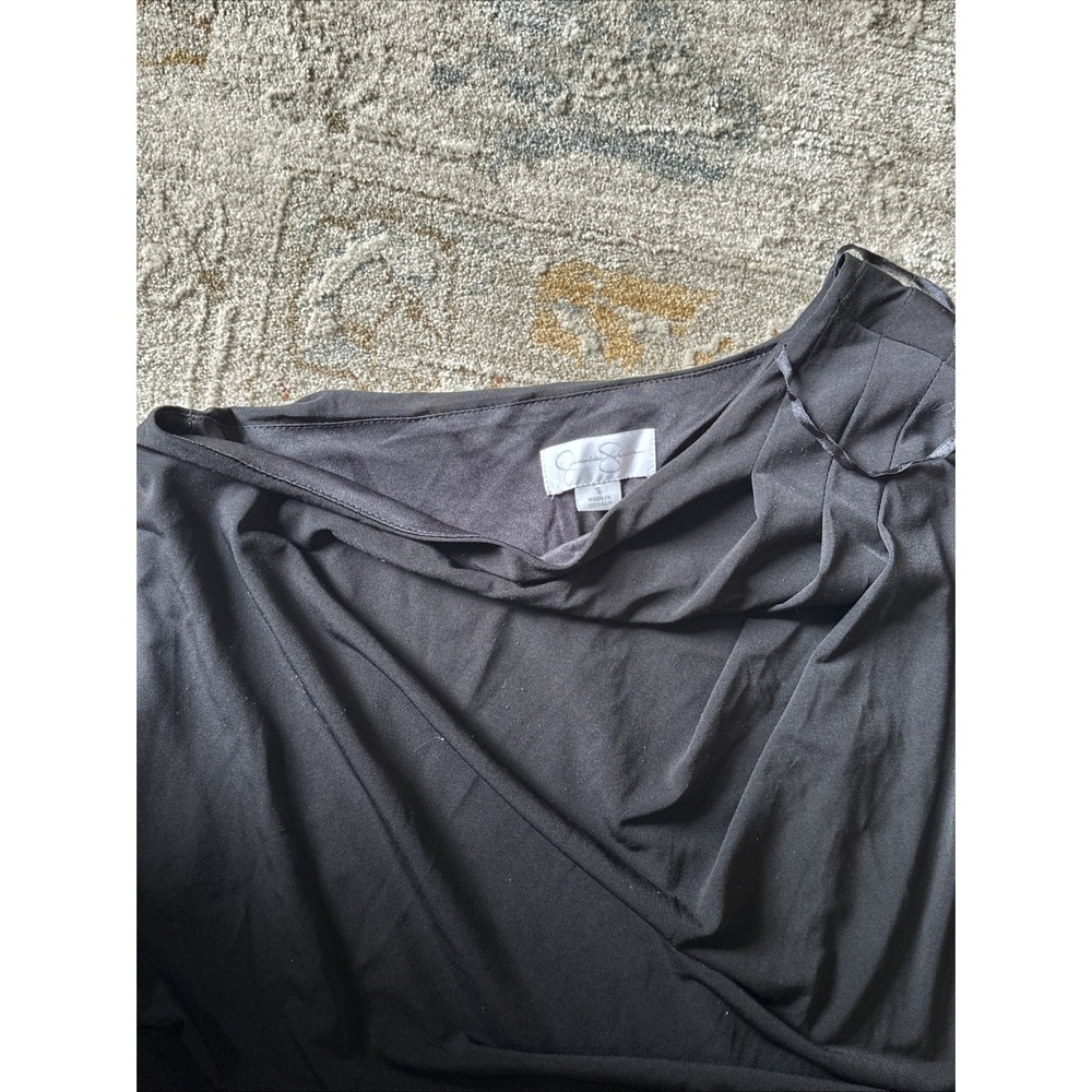 Jessica Simpson‎ Size S Black Off Shoulder Y2K Mini Dress Going Out Bodycon - Picture 7 of 7